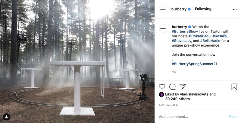 Burberry Instagram